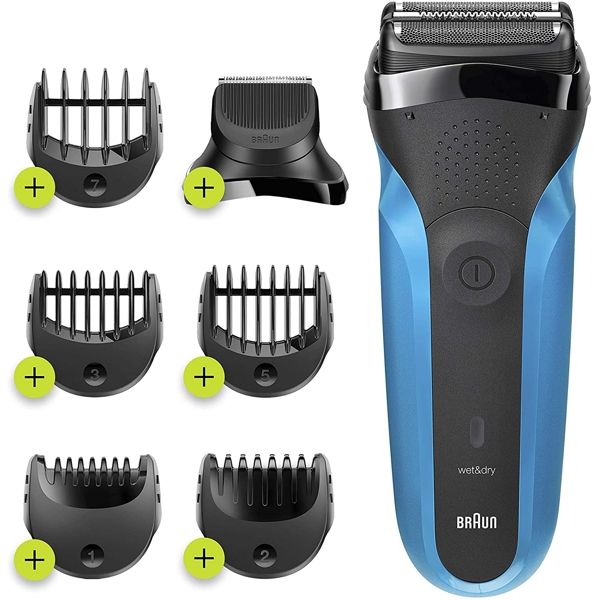 წვერსაპარსი Braun 310BT BLK, Electric Shaver, Black/Blue