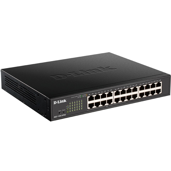 სვიჩი D-Link DGS-1100-24PV2, Configurable L2 Switch, 24 ports 10/100/1000Base-T, Black