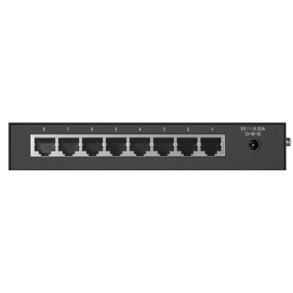 სვიჩი D-Link DES-1008D, Unmanaged Switch, 8 ports 10/100Base-TX, Gray