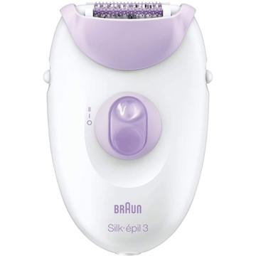 ეპილატორი Braun 3170 PUR Legepil Dry Epilator, White/Purple