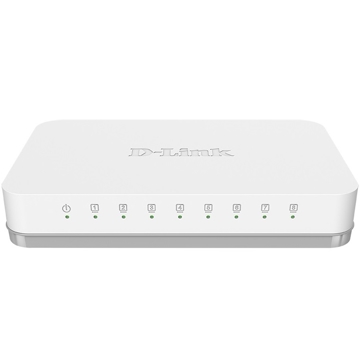 სვიჩი D-Link DGS-1008A, Unmanaged Switch, 8 Port 10/100/1000Base-T, White