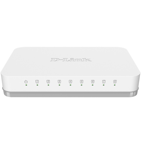 D-Link DGS-1008A, Unmanaged Switch, 8 Port 10/100/1000Base-T, White