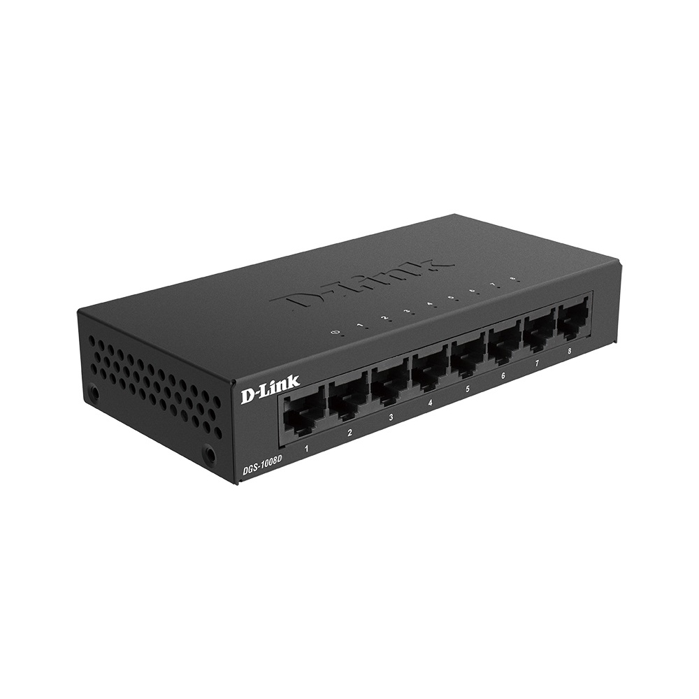სვიჩი D-Link DGS-1008D, Unmanaged Switch, 8 Port 10/100/1000Base-T, Black