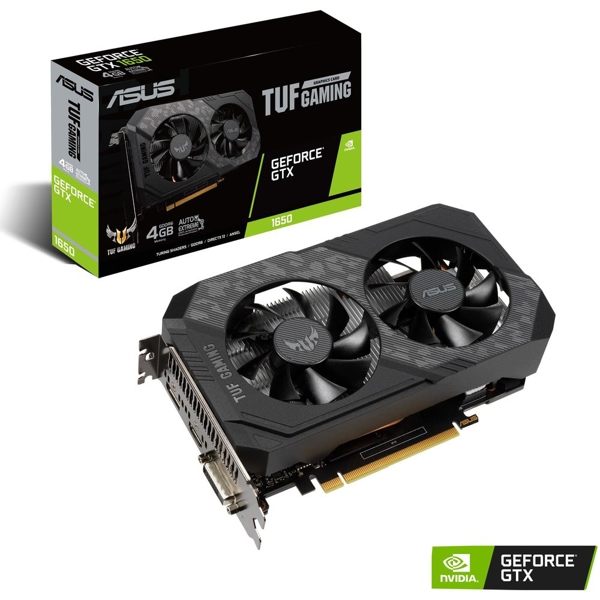 ვიდეო დაფა Asus GeForce Gaming  TUF GTX1650, 4GB, 128bit, HDMI, DP, DVI-D, Black