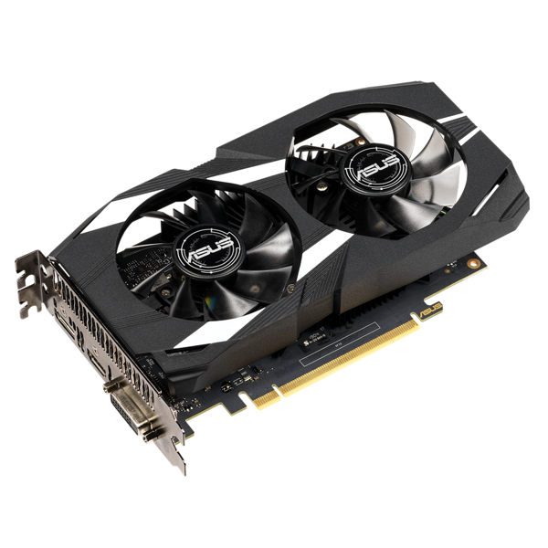 ვიდეო დაფა Asus GeForce Gaming Dual GTX1650, 4GB, 128bit, HDMI, DP, DVI-D, Black