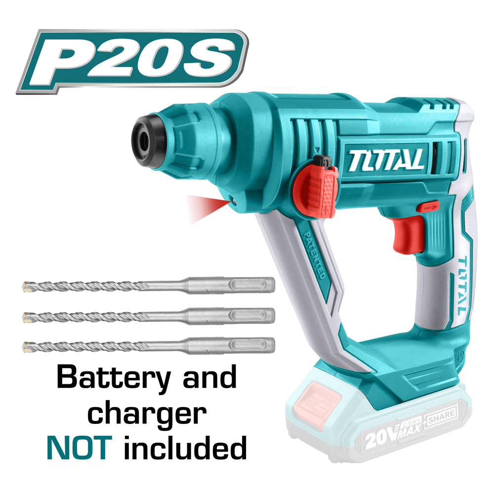 პერფორატორი Total TRHLI1601, 20V, 900Rpm, 1.5J, Blue