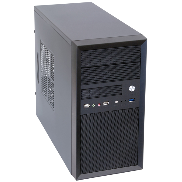 ქეისი Chieftec CT-01B-400S8, Computer Case, MiniT, Micro-ATX, 2 x USB 3.0, Black