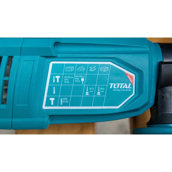 პერფორატორი Total TH308268, 800W, 1100Rpm, 2.5J, Blue