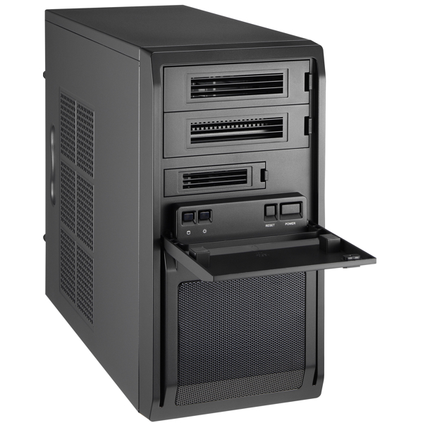 ქეისი Chieftec LT-01B-400S8, Computer Case, MiniT, Micro-ATX, 2 x USB 2.0, 1 x USB 3.0, Black