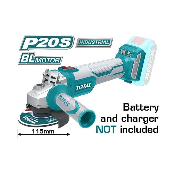 კუთხსახეხი Total TAGLI1152, 20V, 115mm, 9000Rpm, Blue