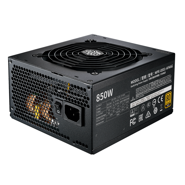 კვების ბლოკი Cooler Master MPE-8501-AFAAG-EU, 850W, 80 Plus, Power Supply, Black