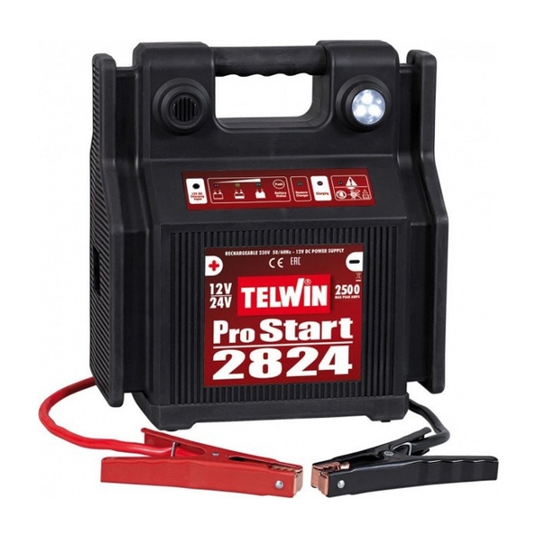 აკუმულატორის სტარტერი Telwin Pro Start 2824, Battery-Powered Starter, Black