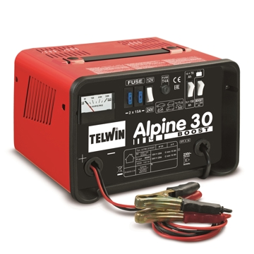 ბატარეის დამტენი Telwin Alpine 30, Battery Charger, Red/Black