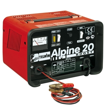 ბატარეის დამტენი Telwin Alpine 20, Battery Charger, Red/Black