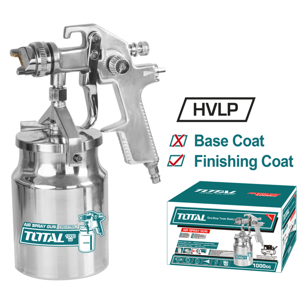 Total TAT11004, HVLP Spray Gun, Silver