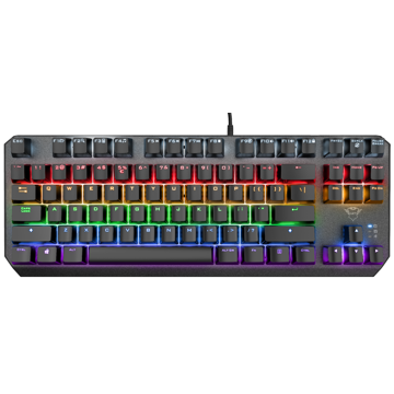 კლავიატურა Trust GXT 834 Callaz, Wired, RGB, USB, Gaming Keyboard, Black