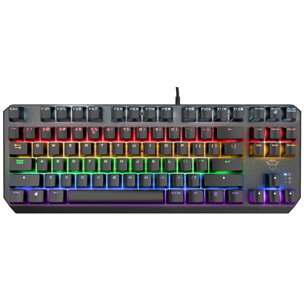 კლავიატურა Trust GXT 834 Callaz, Wired, RGB, USB, Gaming Keyboard, Black