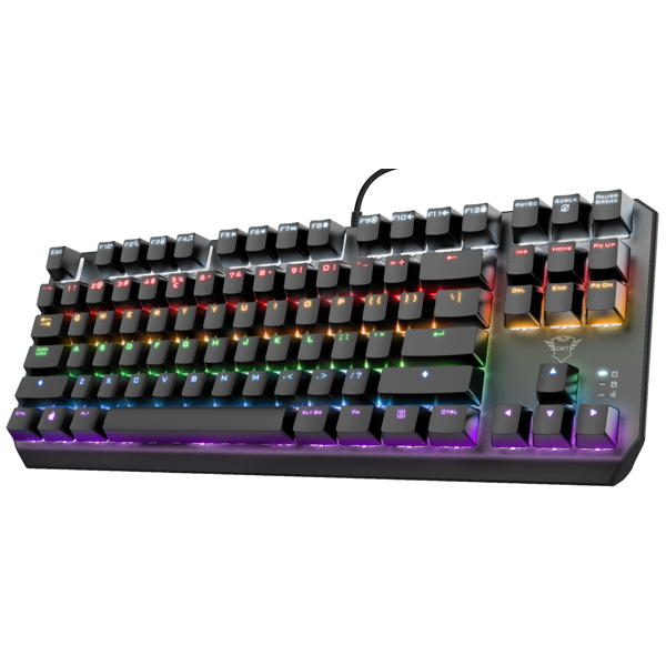 კლავიატურა Trust GXT 834 Callaz, Wired, RGB, USB, Gaming Keyboard, Black