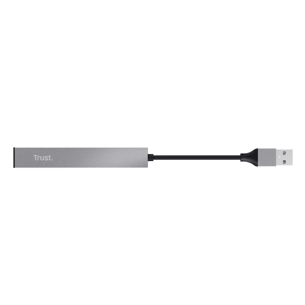 USB ჰაბი Trust 23786, 4-in-1 USB 2.0 hub, Gray