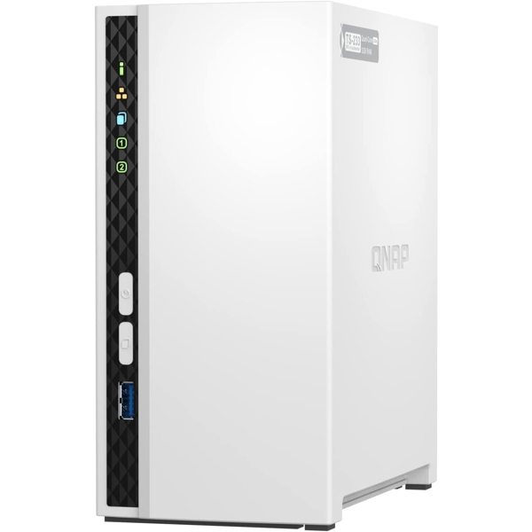 Storage System Qnap TS-233, 2-bay Tower NAS, 2.0GHz, 2GB RAM, SATA 6Gb/s, White