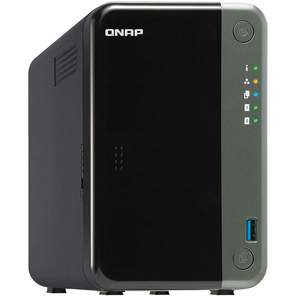 Storage System Qnap TS-253D-4G, 2-Bay Tower NAS, 2,7GHz, 4GB DDR4 SODIMM RAM, SATA 6Gb/s, Black