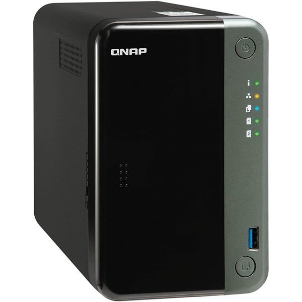 Storage System Qnap TS-253D-4G, 2-Bay Tower NAS, 2,7GHz, 4GB DDR4 SODIMM RAM, SATA 6Gb/s, Black