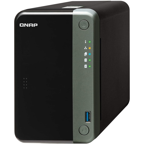 Storage System Qnap TS-253D-4G, 2-Bay Tower NAS, 2,7GHz, 4GB DDR4 SODIMM RAM, SATA 6Gb/s, Black