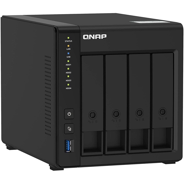 Storage System Qnap TS-451D2-2G, 4-Bay Tower NAS, 2,9GHz, 2GB DDR4 SODIMM RAM, SATA 6Gb/s, Black