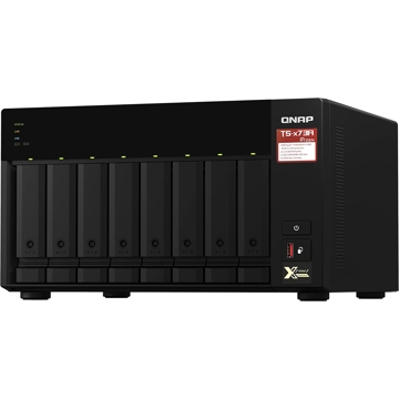 Storage System Qnap TS-873A-8G, 8-Bay Tower NAS, 2.2GHz, 8GB DDR4 SODIMM RAM, SATA 6Gb/s, Black