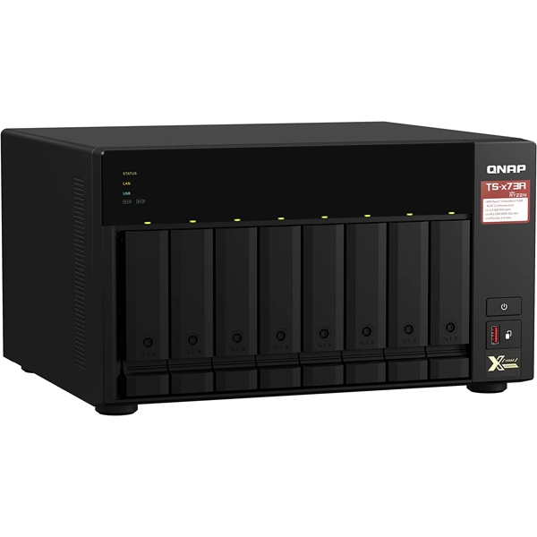 Storage System Qnap TS-873A-8G, 8-Bay Tower NAS, 2.2GHz, 8GB DDR4 SODIMM RAM, SATA 6Gb/s, Black