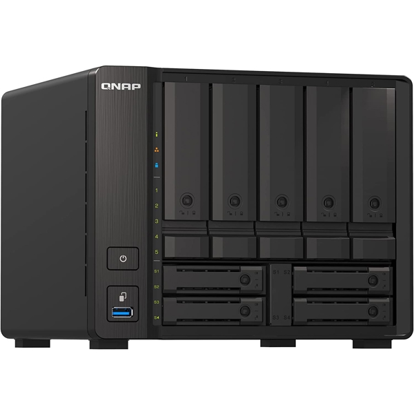 Storage System Qnap TS-h973AX-8G, 9-Bay Tower NAS, 2.2GHz, 8GB DDR4 SODIMM RAM, Black