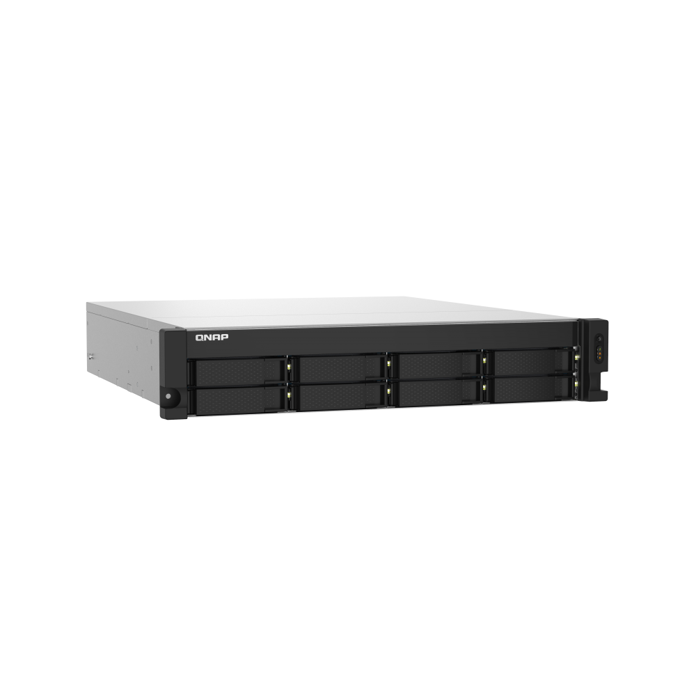 Storage system Qnap TS-832PXU-RP-4G, 8-Bay Rack 2U NAS, 1.7GHz, 4GB DDR4 UDIMM RAM, SATA 6Gb/s, White