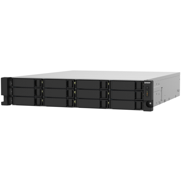Storage system Qnap TS-1232PXU-RP-4G, 12-Bay Rack 2U NAS, 1.7GHz, 4GB DDR4 UDIMM RAM, SATA 6Gb/s, White