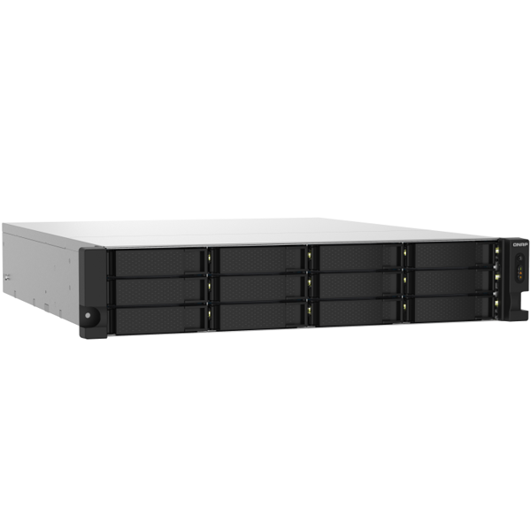Storage system Qnap TS-1232PXU-RP-4G, 12-Bay Rack 2U NAS, 1.7GHz, 4GB DDR4 UDIMM RAM, SATA 6Gb/s, White