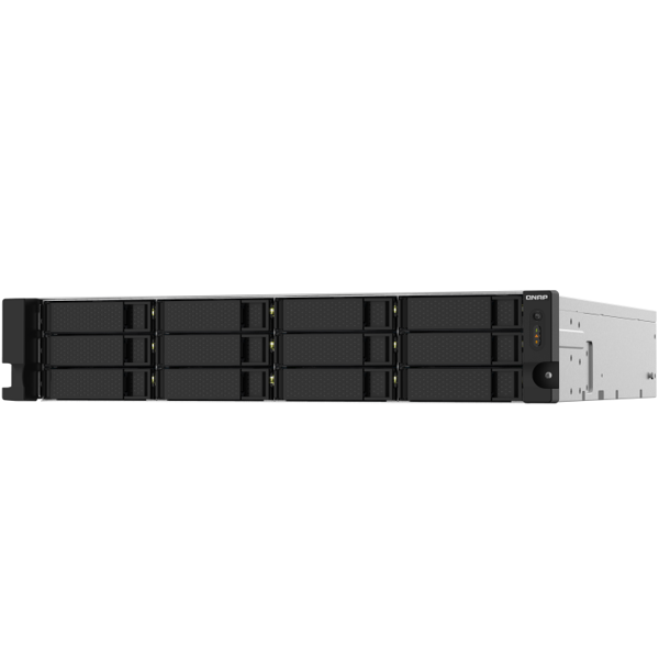 Storage system Qnap TS-1232PXU-RP-4G, 12-Bay Rack 2U NAS, 1.7GHz, 4GB DDR4 UDIMM RAM, SATA 6Gb/s, White