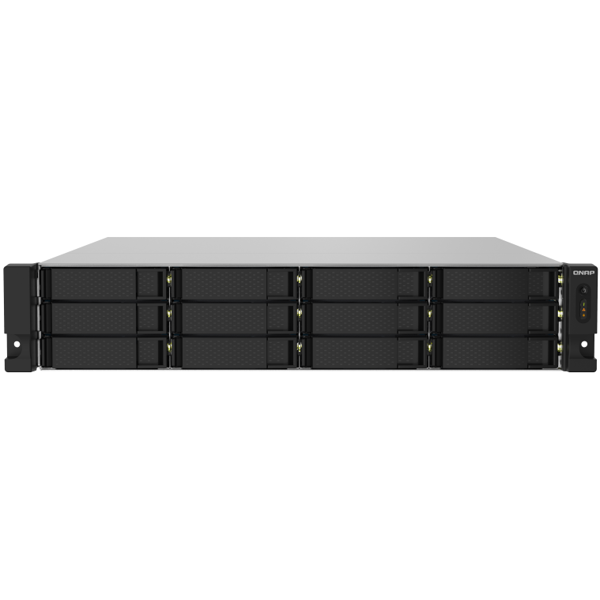 Storage system Qnap TS-1232PXU-RP-4G, 12-Bay Rack 2U NAS, 1.7GHz, 4GB DDR4 UDIMM RAM, SATA 6Gb/s, White