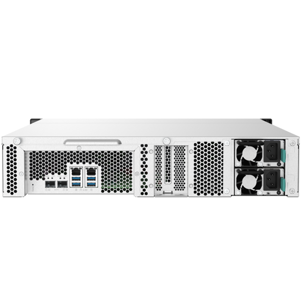 Storage system Qnap TS-1232PXU-RP-4G, 12-Bay Rack 2U NAS, 1.7GHz, 4GB DDR4 UDIMM RAM, SATA 6Gb/s, White