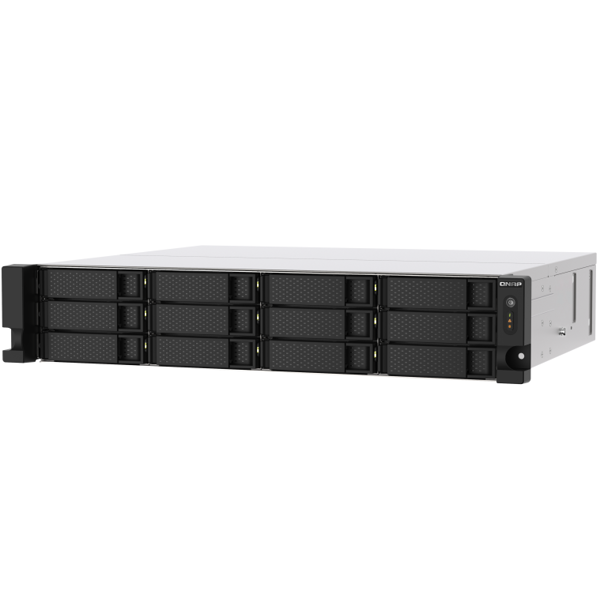 Storage system Qnap TS-1273AU-RP-8G, 12-Bay Rack 2U NAS, 2.2GHz, 8GB DDR4 UDIMM RAM, SATA 6Gb/s, White