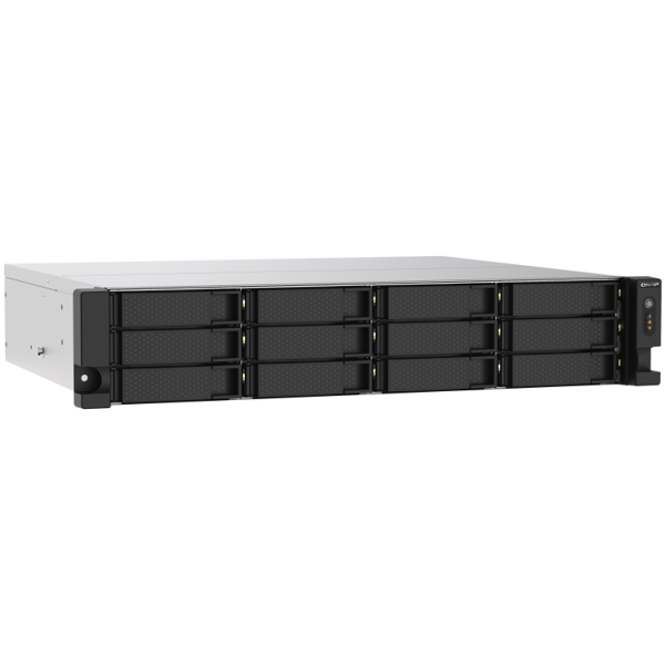 Storage system Qnap TS-1273AU-RP-8G, 12-Bay Rack 2U NAS, 2.2GHz, 8GB DDR4 UDIMM RAM, SATA 6Gb/s, White