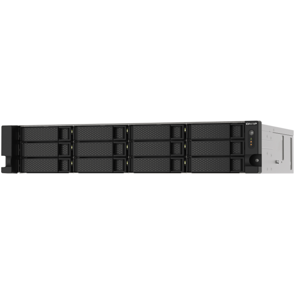 Storage system Qnap TS-1273AU-RP-8G, 12-Bay Rack 2U NAS, 2.2GHz, 8GB DDR4 UDIMM RAM, SATA 6Gb/s, White