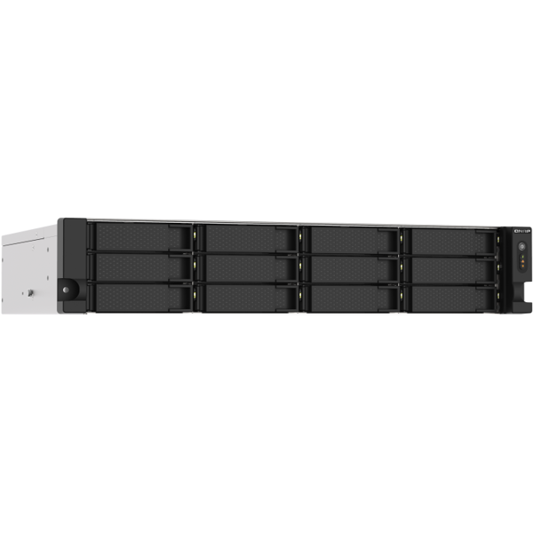 Storage system Qnap TS-1273AU-RP-8G, 12-Bay Rack 2U NAS, 2.2GHz, 8GB DDR4 UDIMM RAM, SATA 6Gb/s, White