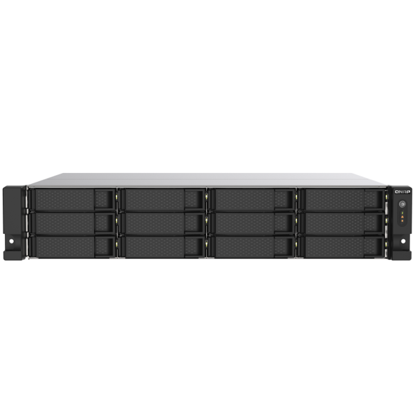 Storage system Qnap TS-1273AU-RP-8G, 12-Bay Rack 2U NAS, 2.2GHz, 8GB DDR4 UDIMM RAM, SATA 6Gb/s, White