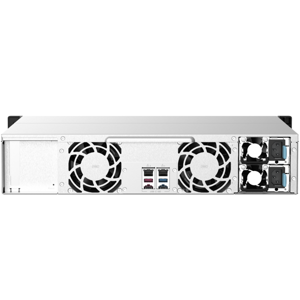 Storage system Qnap TS-1273AU-RP-8G, 12-Bay Rack 2U NAS, 2.2GHz, 8GB DDR4 UDIMM RAM, SATA 6Gb/s, White
