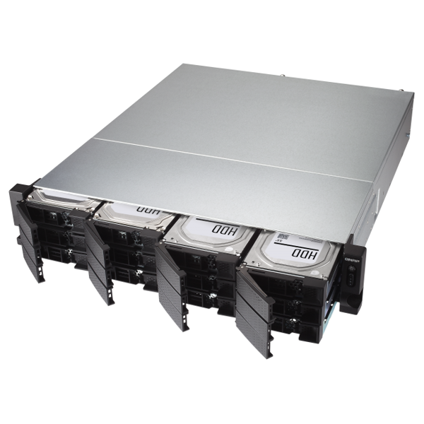 Storage system Qnap TS-1886XU-RP-D1622-8G, 18-Bay Rack 2U NAS, 3.2GHz, 8GB DDR4 ECC UDIMM RAM, SATA 6Gb/s, White