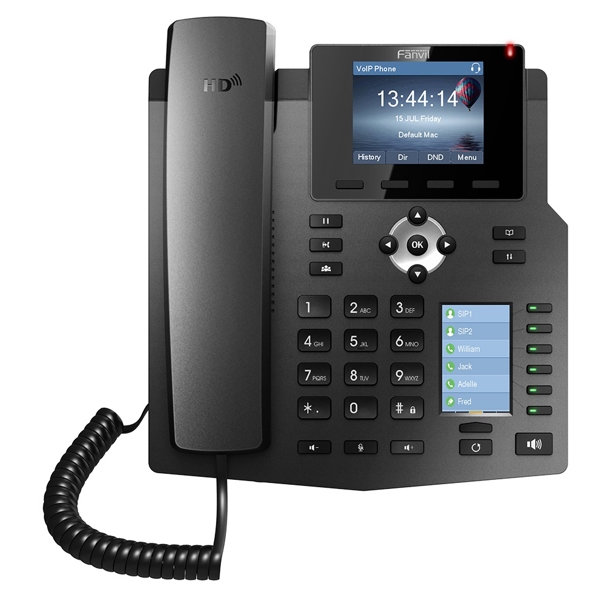 IP ტელეფონი Fanvil X4G, IP Phone, PoE, 4 SIP, Gigabit, Black