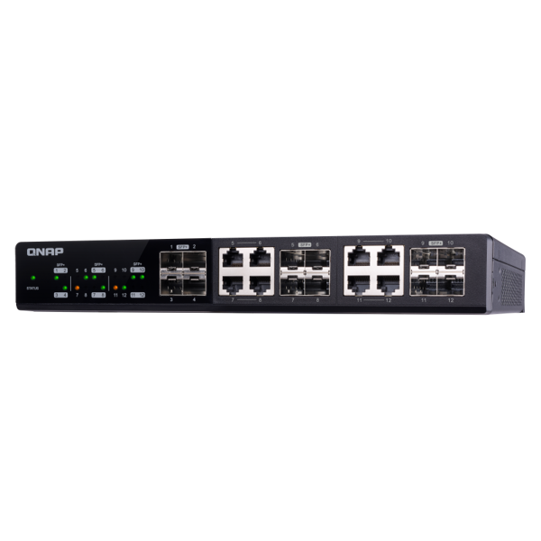 სვიჩი Qnap QSW-M1208-8C, Managed Switch, 12 Ports With 10GbE SFP+, Black