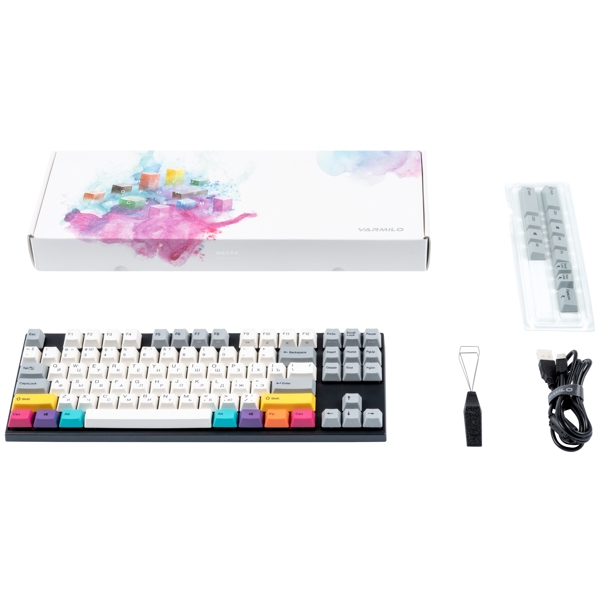 კლავიატურა Varmilo MA87M V2 CMYK, EC Daisy V2, Wired, LED, USB, Gaming Keyboard