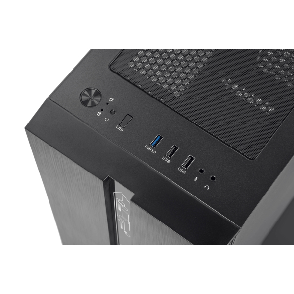 ქეისი 2E G2107-500 Computer Case, MidT, ATX, Mini-ITX, Micro-ATX, 2xUSB 2.0, 1xUSB 3.0, Black