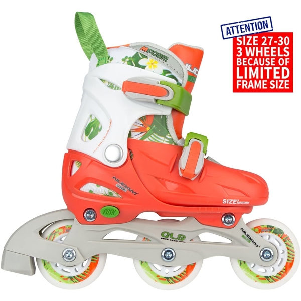 Nijdam 52SG Rollers Inline Skates (Size 27-30) White/Orange