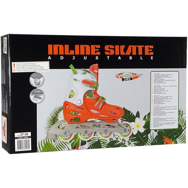 Nijdam 52SG Rollers Inline Skates (Size 27-30) White/Orange